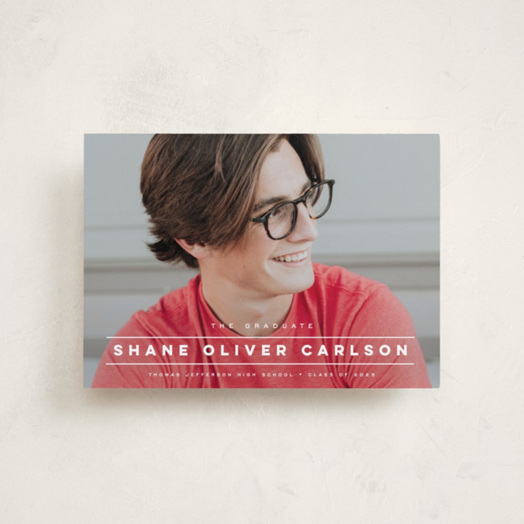 "headlined" - Graduation Announcements in Pearl by Emily Sabol Goss - Front