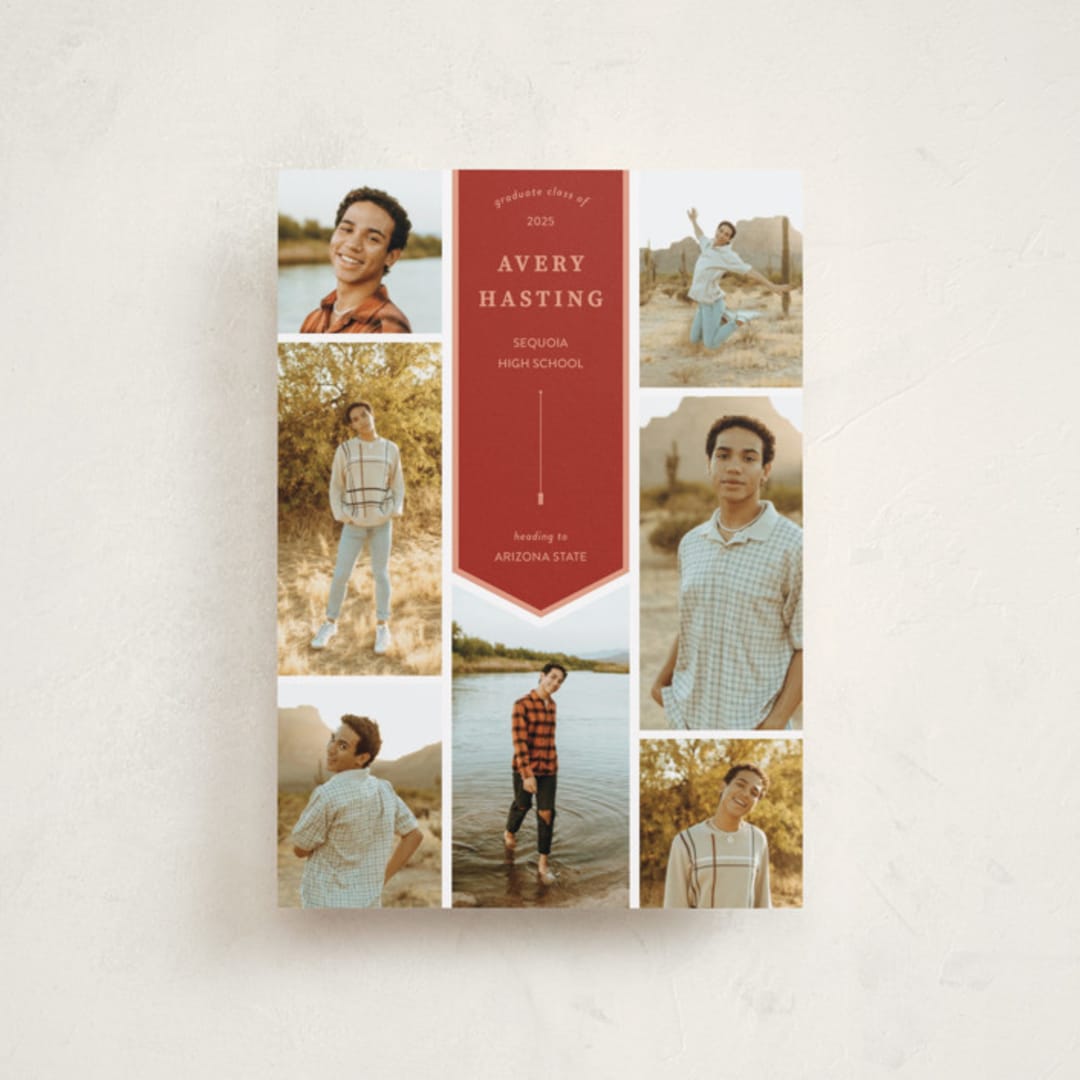 "graduate's stole" - Graduation Announcements in Cardinal by elena diaz - Front