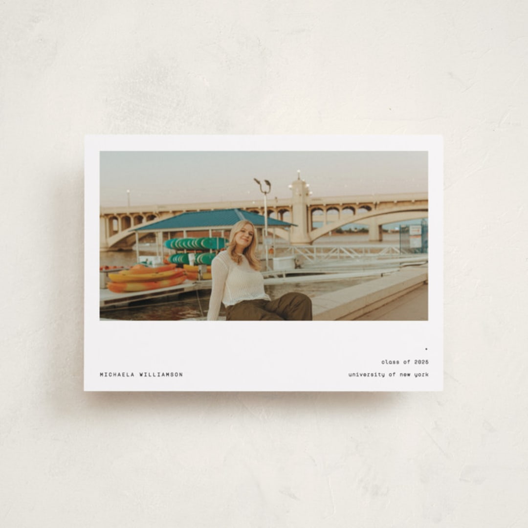 "Typewritten" - Graduation Announcements in Ink by Blustery August - Front