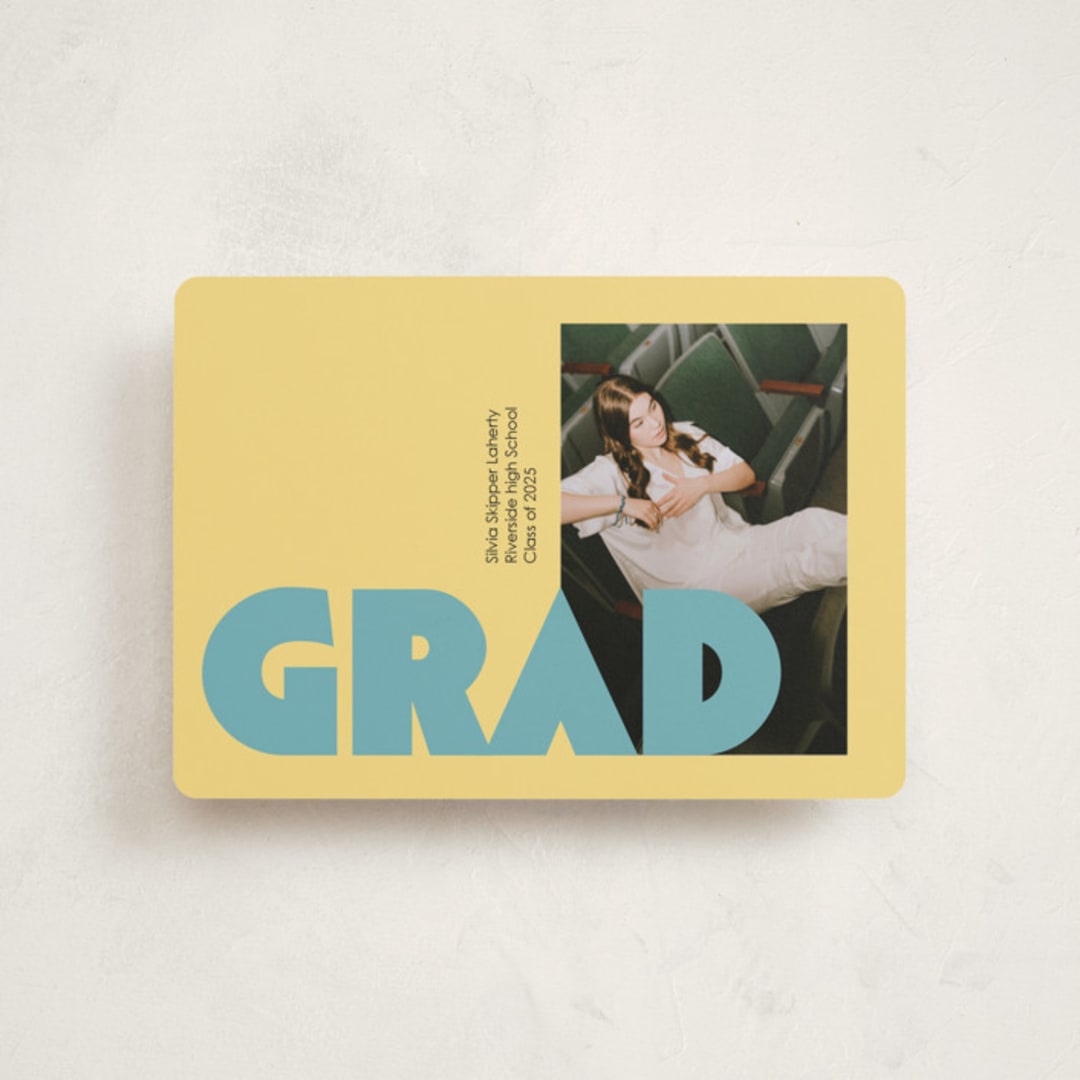 "Bold Baddie" - Graduation Announcements in Legal Pad by Claire - Front