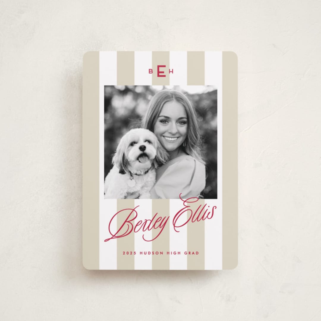 "Bexley" - Graduation Announcements in Parchment by Susan Zinader - Front