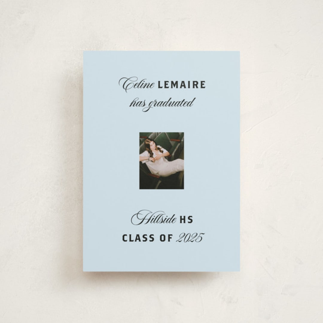 "Popular" - Graduation Announcements in Sky by Claire - Front