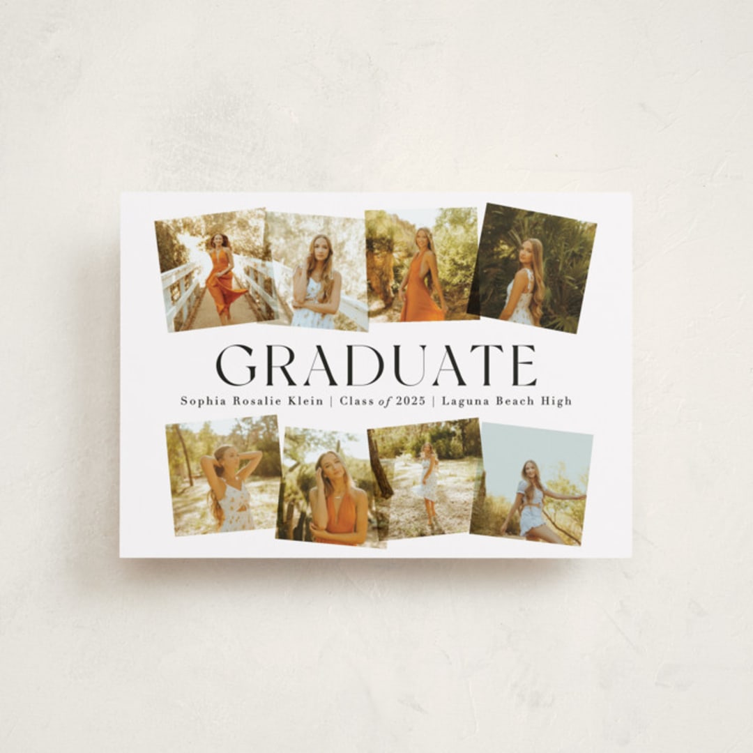 "Snapshot" - Graduation Announcements in Ink by Hudson meet Rose - Front
