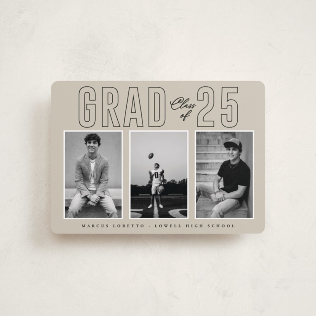 "High Score" - Graduation Announcements in Vanilla by Sherley Ferreira - Front