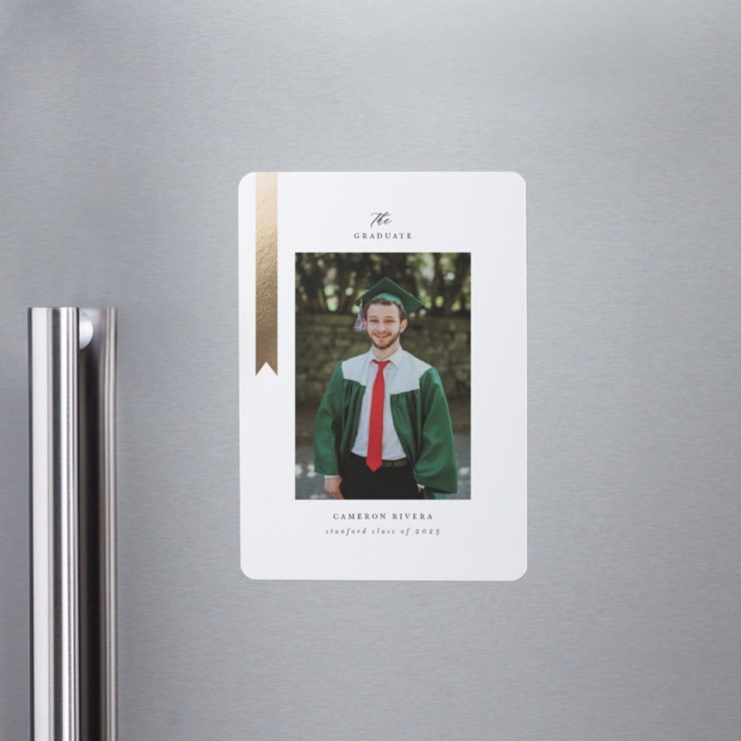 "Epilogue" - Graduation Announcements in Noir by Jackie Crawford - Magnet Front