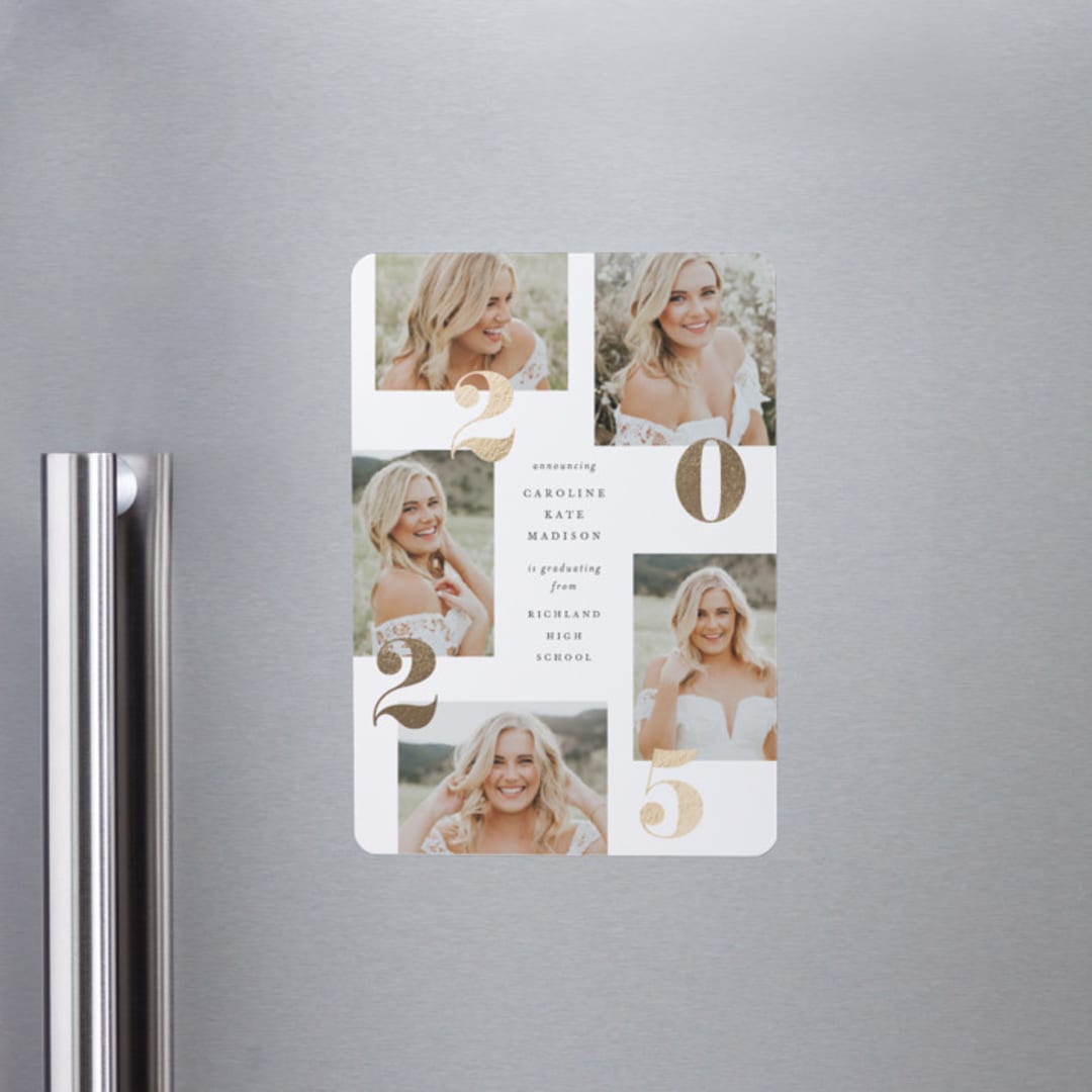 "staggered" - Graduation Announcements in Cloud by Lauren Chism - Magnet Front