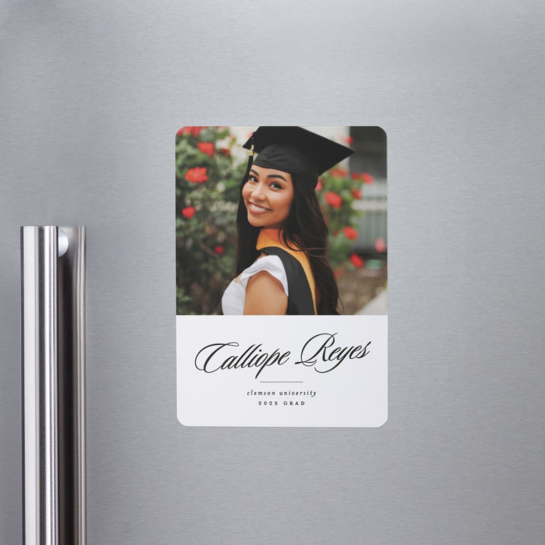 "Most Classic" - Graduation Announcements in Newspaper by Lea Delaveris - Magnet Front