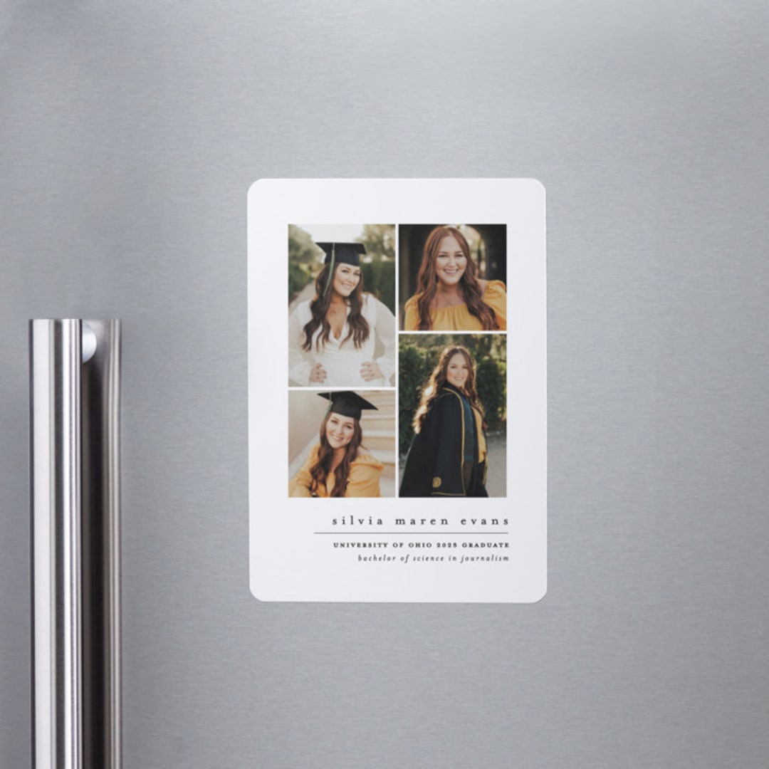 "name drop" - Graduation Announcements in Penguin by Lea Delaveris - Magnet Front
