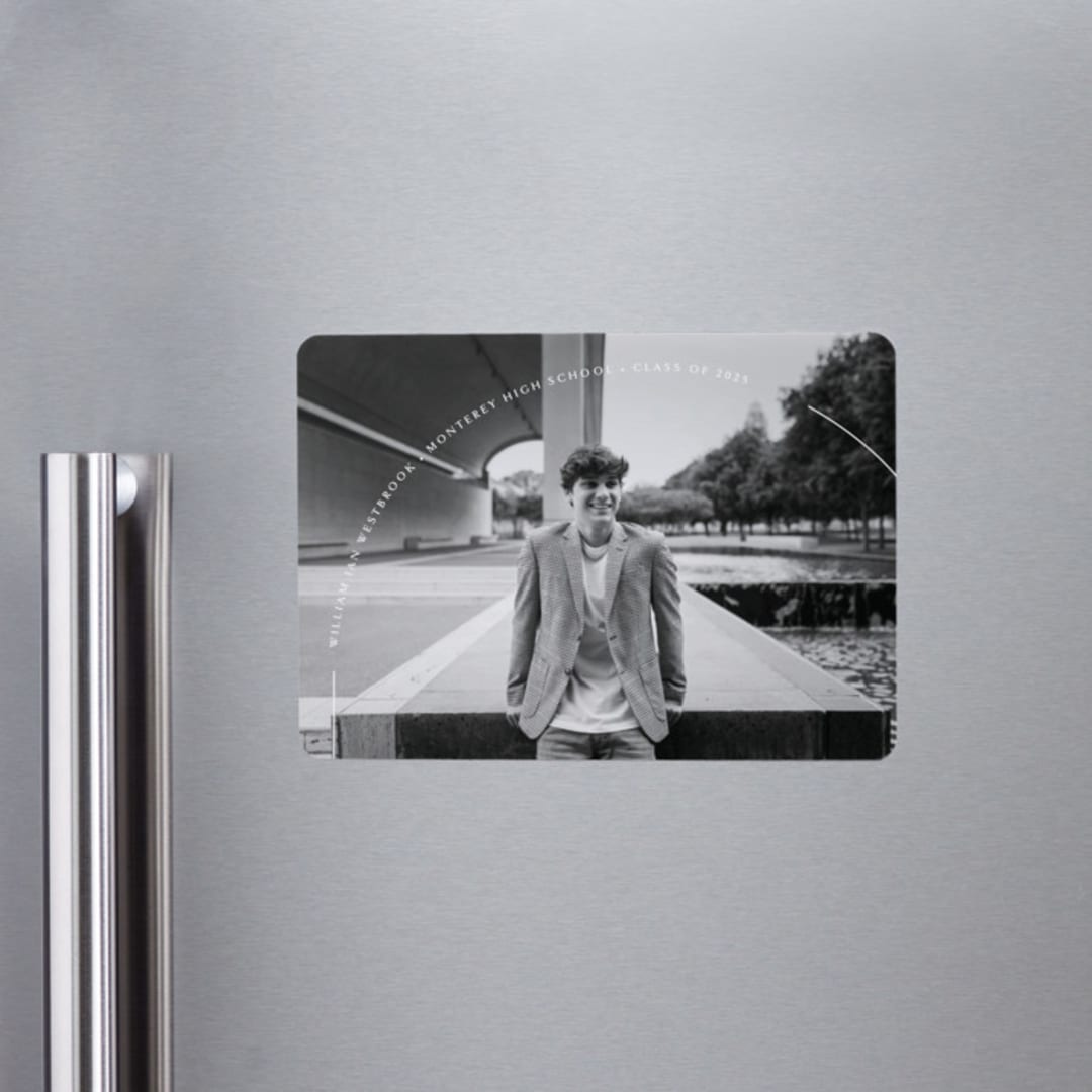 "Arc" - Graduation Announcements in Quartz by Erin Deegan - Magnet Front