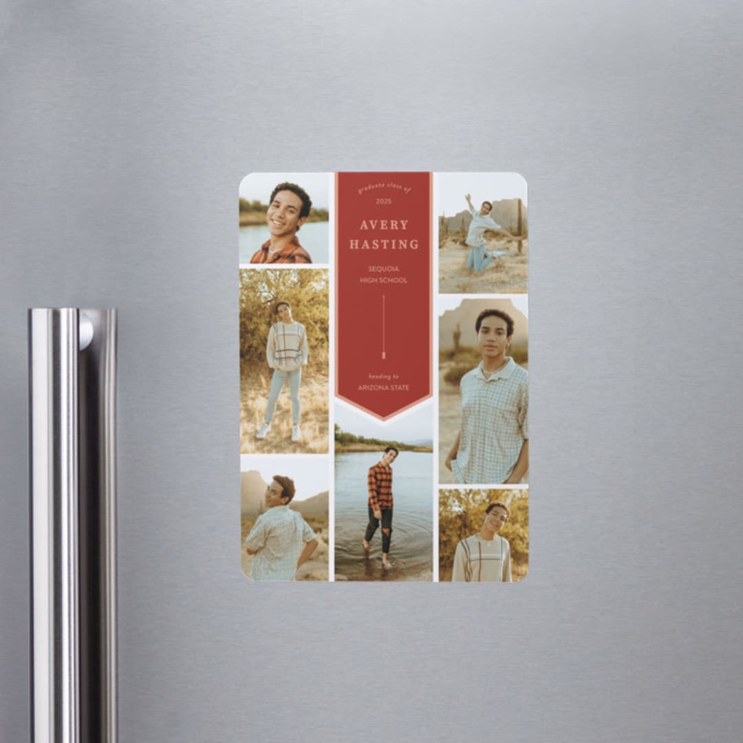 "graduate's stole" - Graduation Announcements in Cardinal by elena diaz - Magnet Front