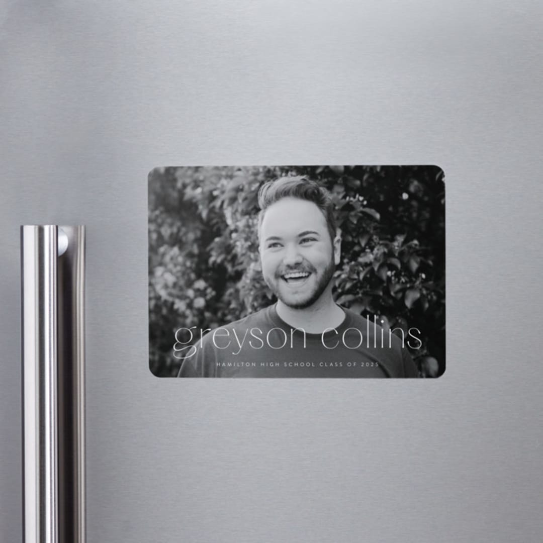 "Understated" - Graduation Announcements in Salt by Ekko Studio - Magnet Front