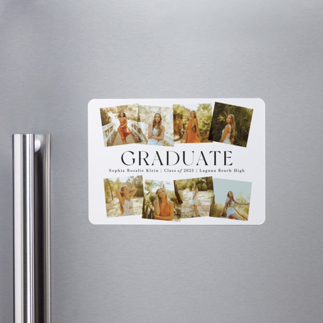 "Snapshot" - Graduation Announcements in Ink by Hudson meet Rose - Magnet Front