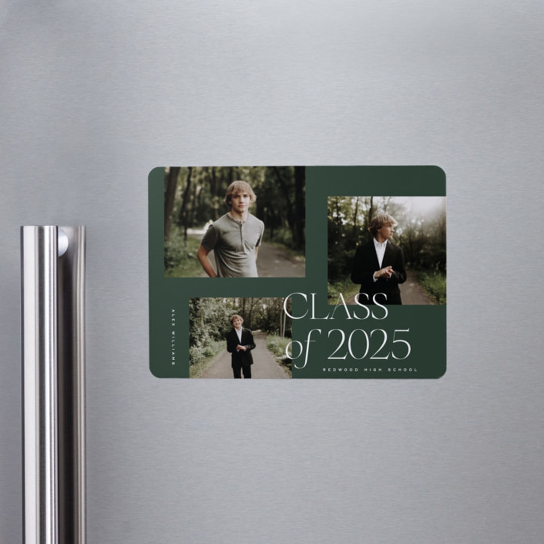 "Troi" - Graduation Announcements in Forest by Kelly Schmidt - Magnet Front