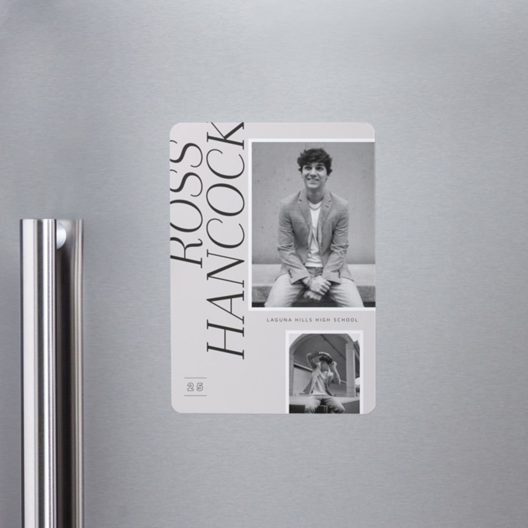 "Fashion" - Graduation Announcements in Stone by Stacey Day - Magnet Front
