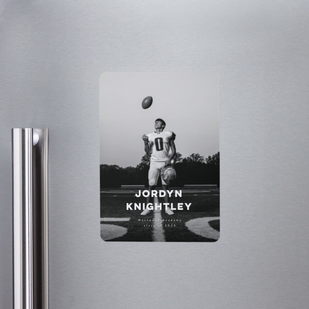 "the modernist" - Graduation Announcements in Eggshell by Benita Crandall - Magnet Front