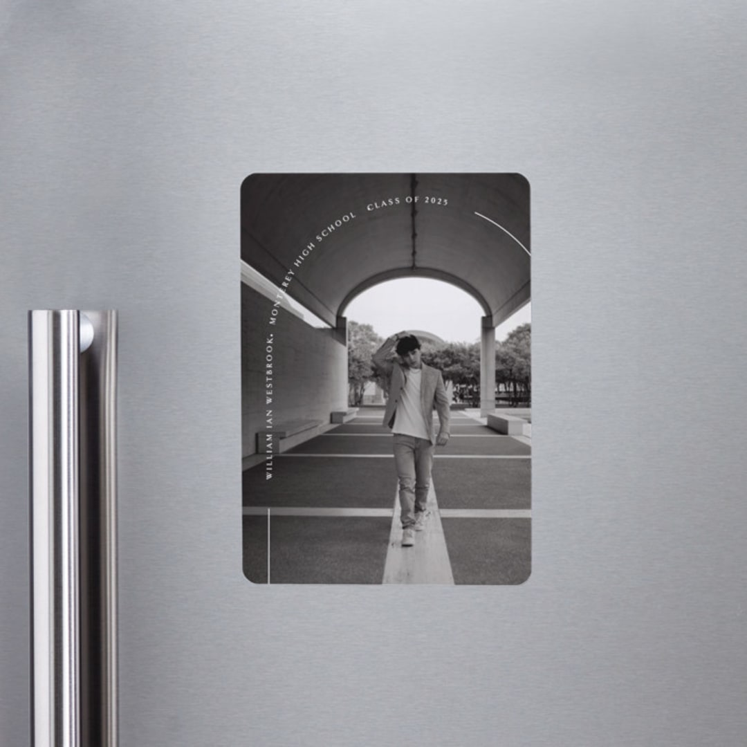 "Arc" - Graduation Announcements in Quartz by Erin Deegan - Magnet Front