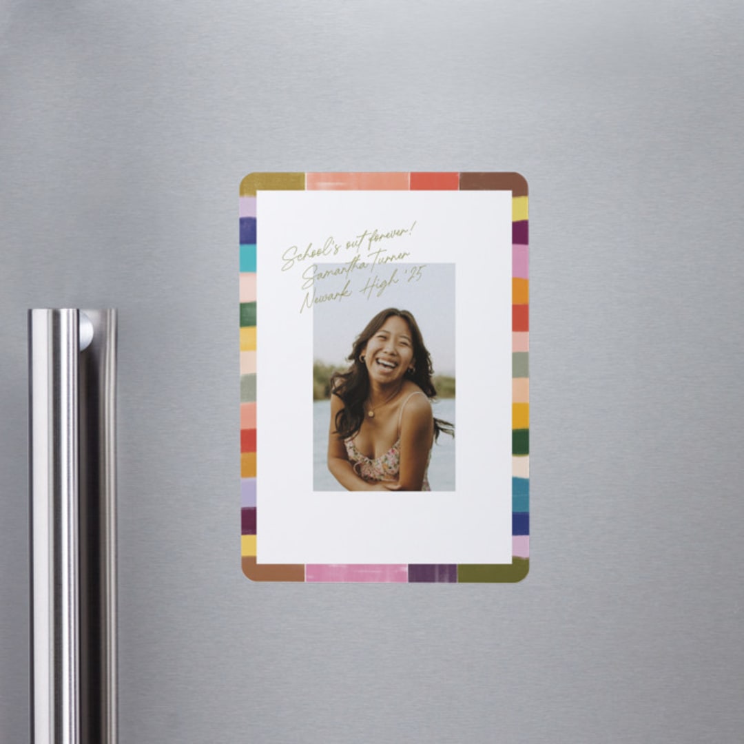 "Colorful Scallop" - Graduation Announcements in Olive by Sierra Lee - Magnet Front
