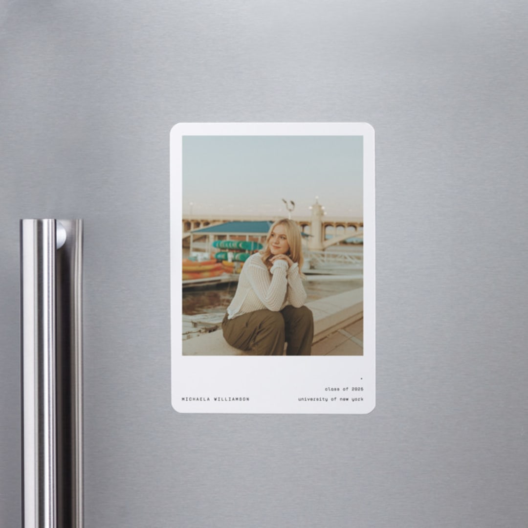 "Typewritten" - Graduation Announcements in Ink by Blustery August - Magnet Front