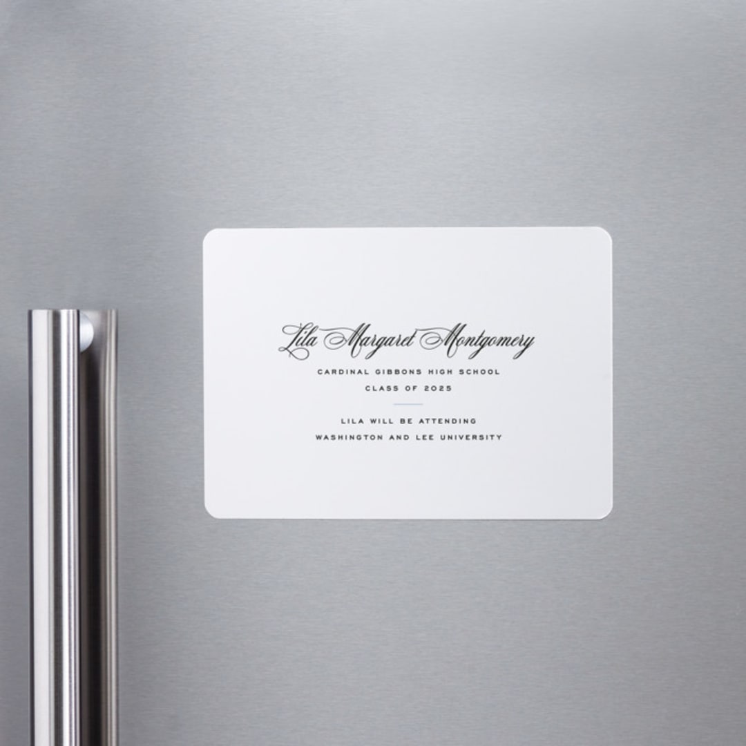 "Cannes" - Graduation Announcements in Pearl by Megan Davis - Magnet Front