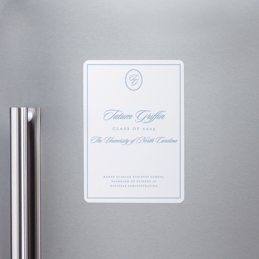 "Scripted" - Graduation Announcements in Capri by Creo Study - Magnet Front