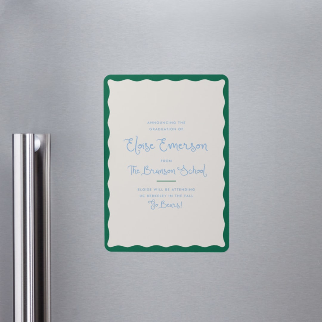 "Augusta" - Graduation Announcements in Tide by Megan Davis - Magnet Front