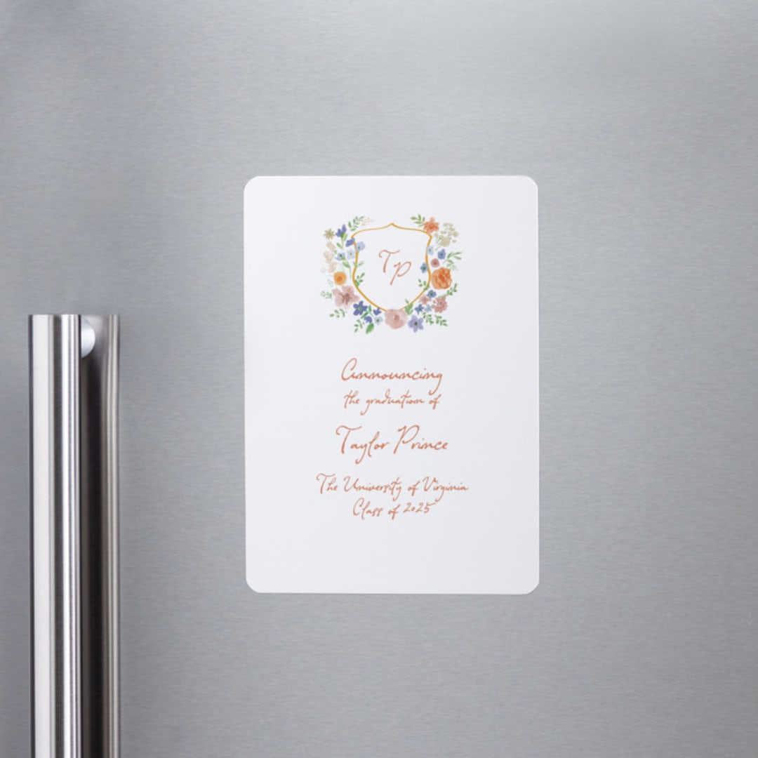 "wildflowers crest" - Graduation Announcements in Hoos by Cass Loh - Magnet Front