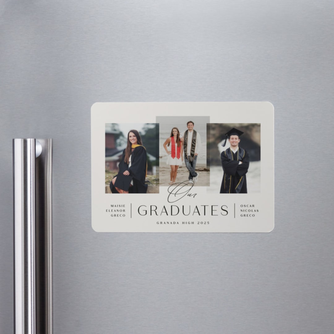 "Our Grads" - Graduation Announcements in Clay by Olivia Raufman - Magnet Front