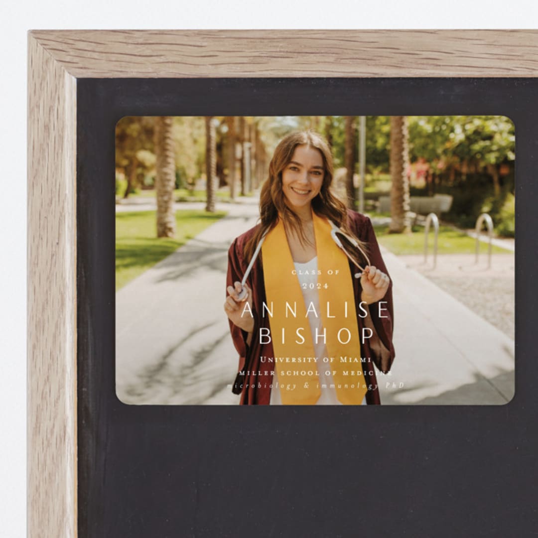 "straight up" - Graduation Announcements in Vanilla by Ani Somi - Magnet Front
