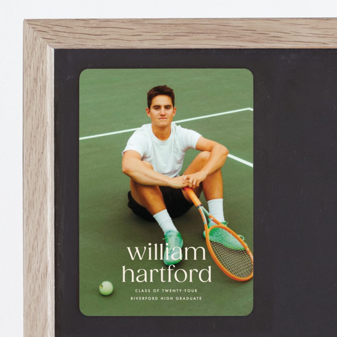"Hartford" - Graduation Announcements in Silk by Ellen Schlegelmilch - Magnet Front