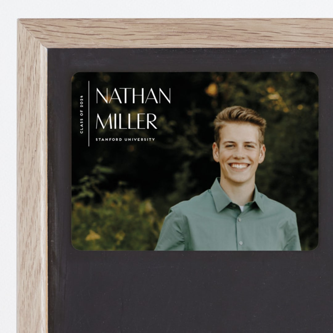 "Editorial Modern" - Graduation Announcements in Chalk by Anupama - Magnet Front