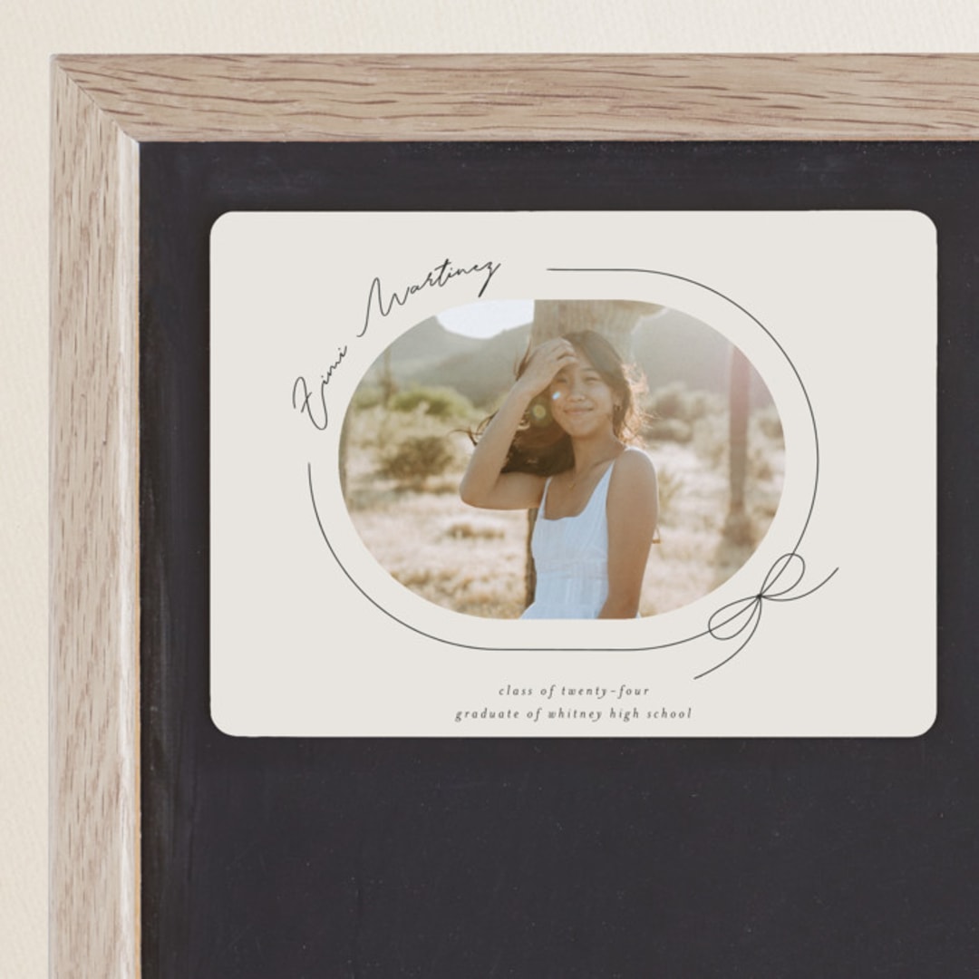 "Etna" - Graduation Announcements in Latte by Blustery August - Magnet Front