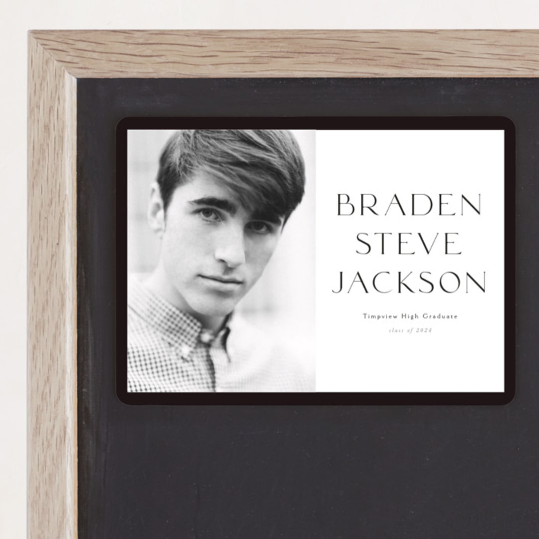 "Classy Graduate" - Graduation Announcements in Salt by Stephanie Hawkes - Magnet Front