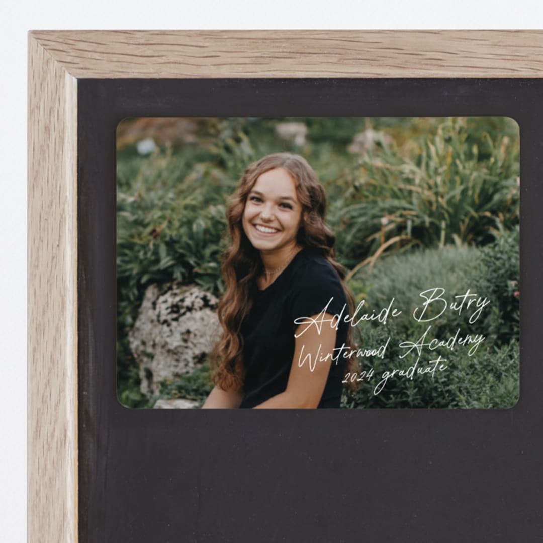 "Diary" - Graduation Announcements in Porcelain by Sara Hicks Malone - Magnet Front
