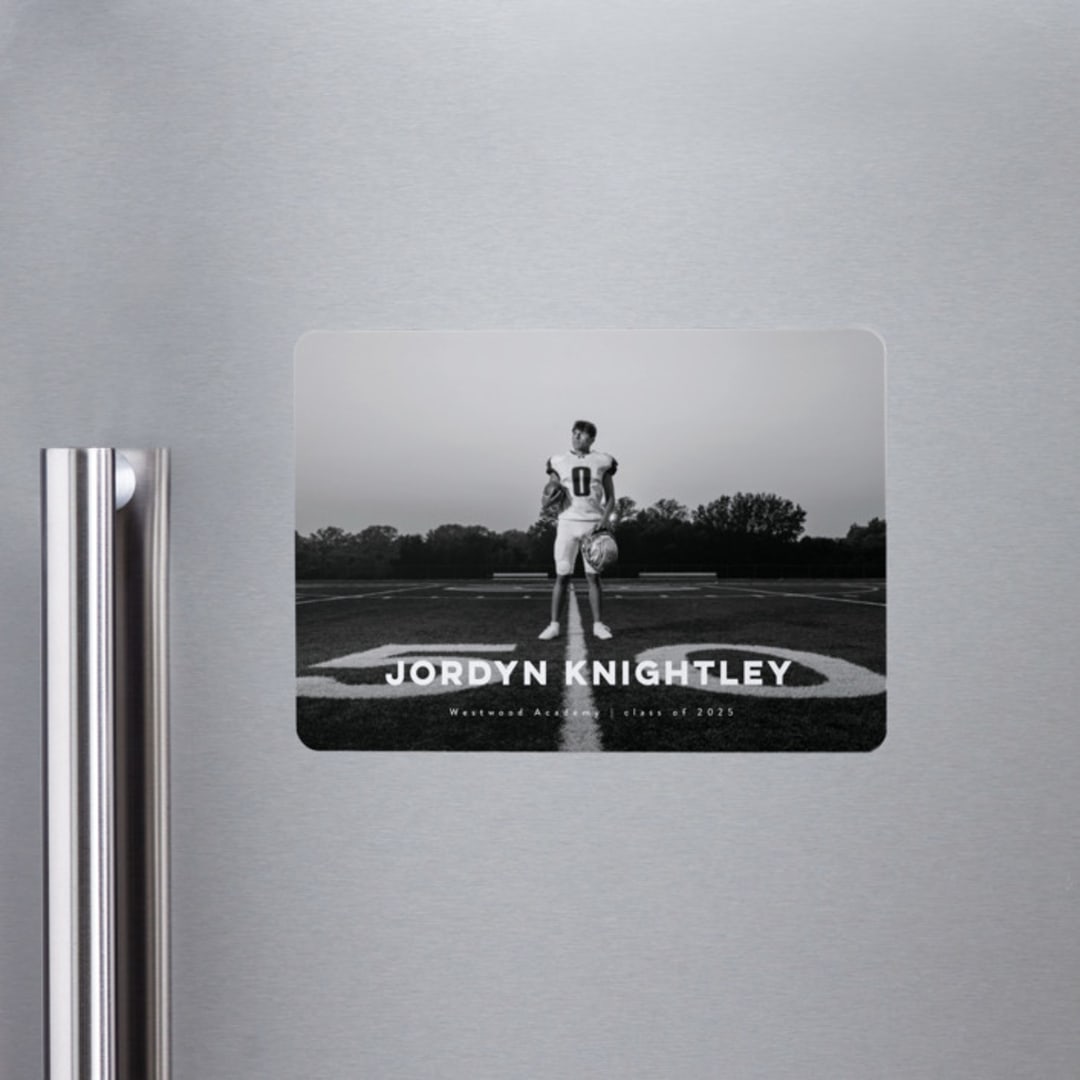 "the modernist" - Graduation Announcements in Eggshell by Benita Crandall - Magnet Front