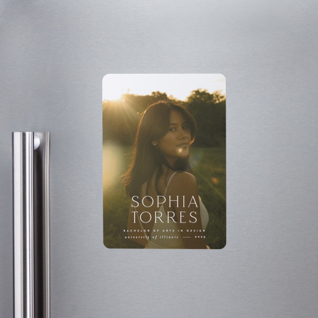 "elegant name" - Graduation Announcements in Cloud by JoAnn Jinks - Magnet Front