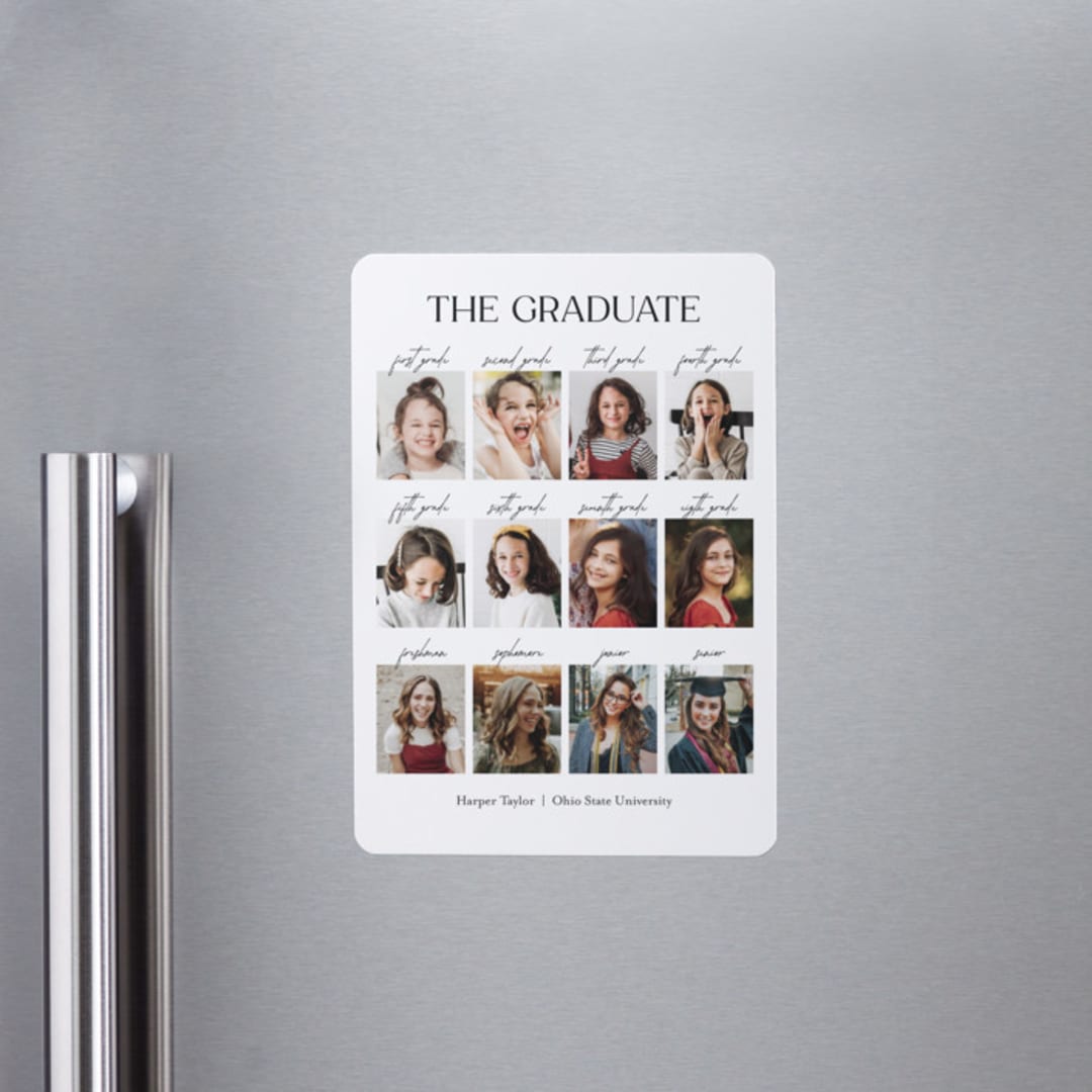 "Best Year" - Graduation Announcements in Moon by Olivia Williams - Magnet Front