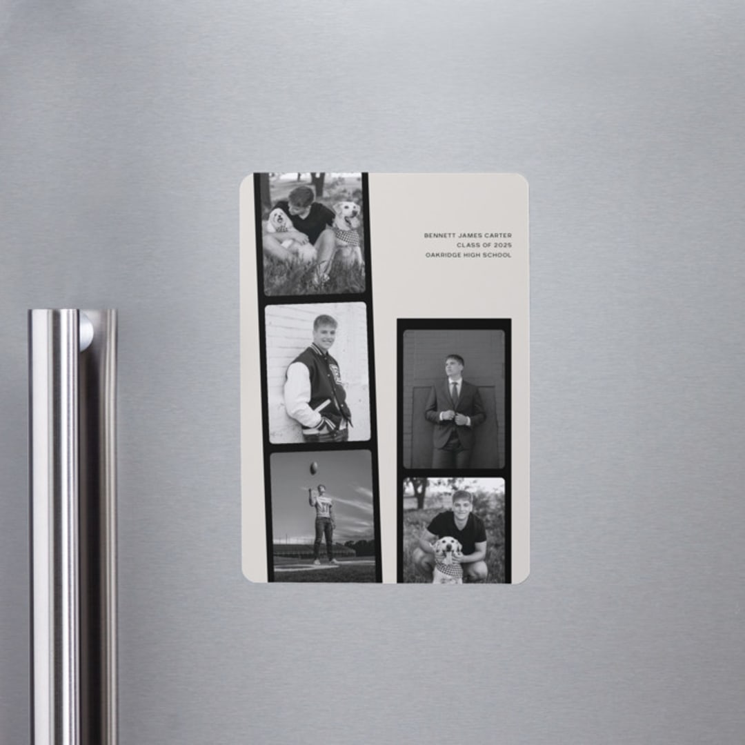 "Highlight Reel" - Graduation Announcements in Shadow by taylorVdesign - Magnet Front