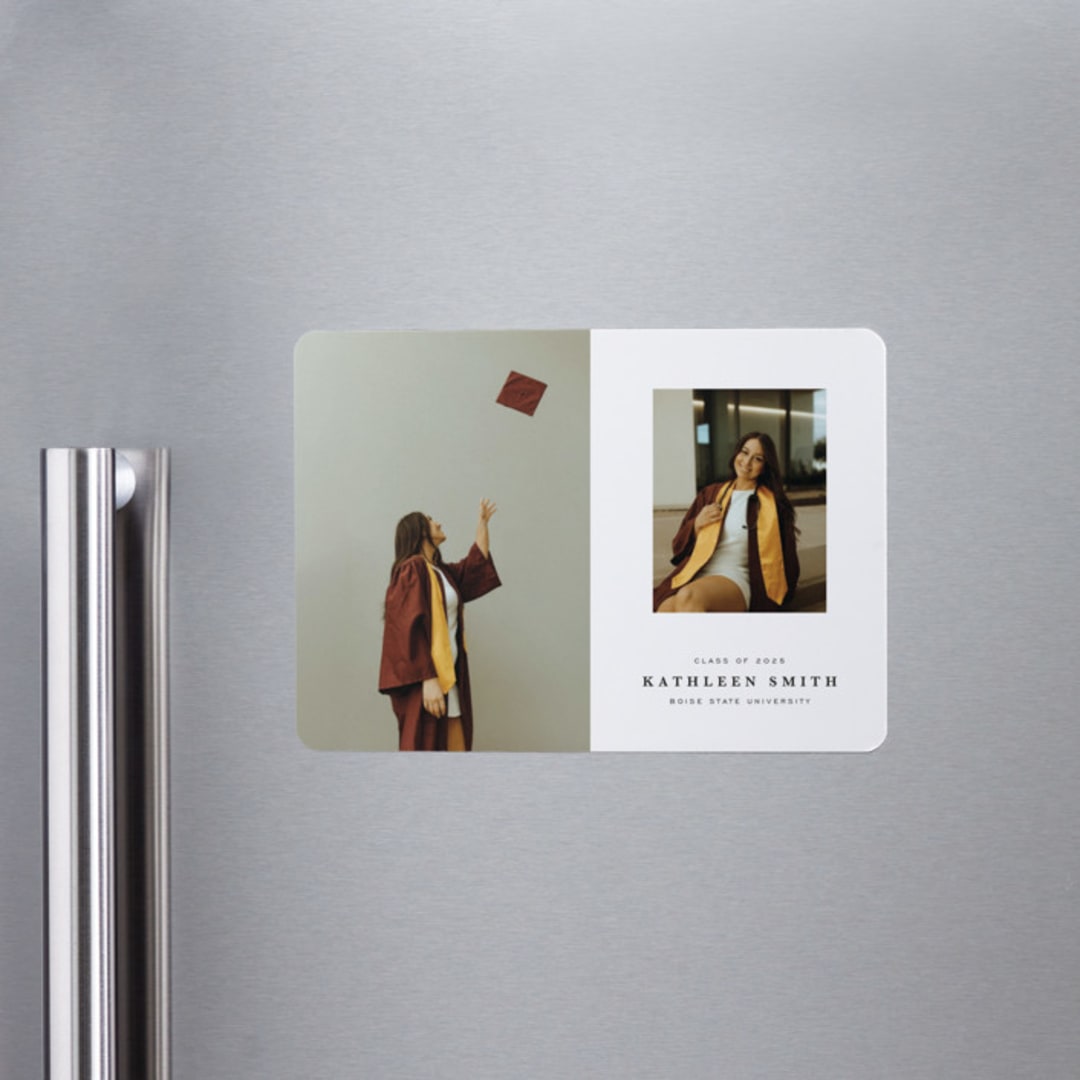 "Go Far" - Graduation Announcements in Salt by Joyce Pinheiro - Magnet Front