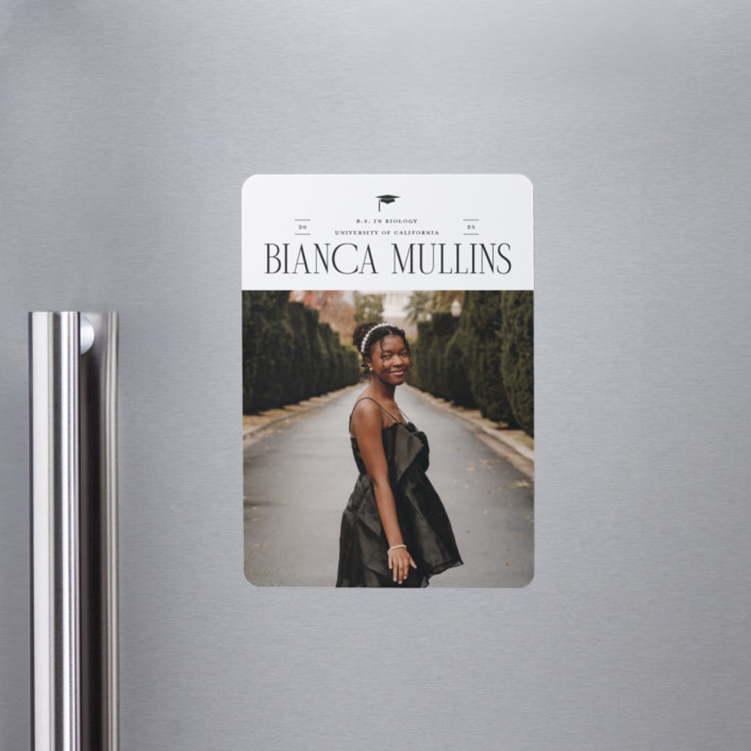"Accomplishment" - Graduation Announcements in Opal by Cindy Reynolds - Magnet Front