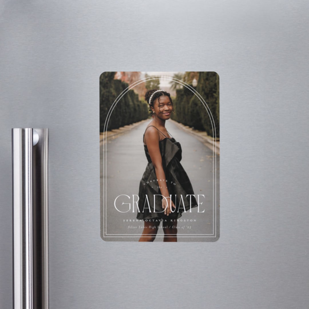 "Brilliant Day" - Graduation Announcements in Cotton by Carmia Jordaan - Magnet Front