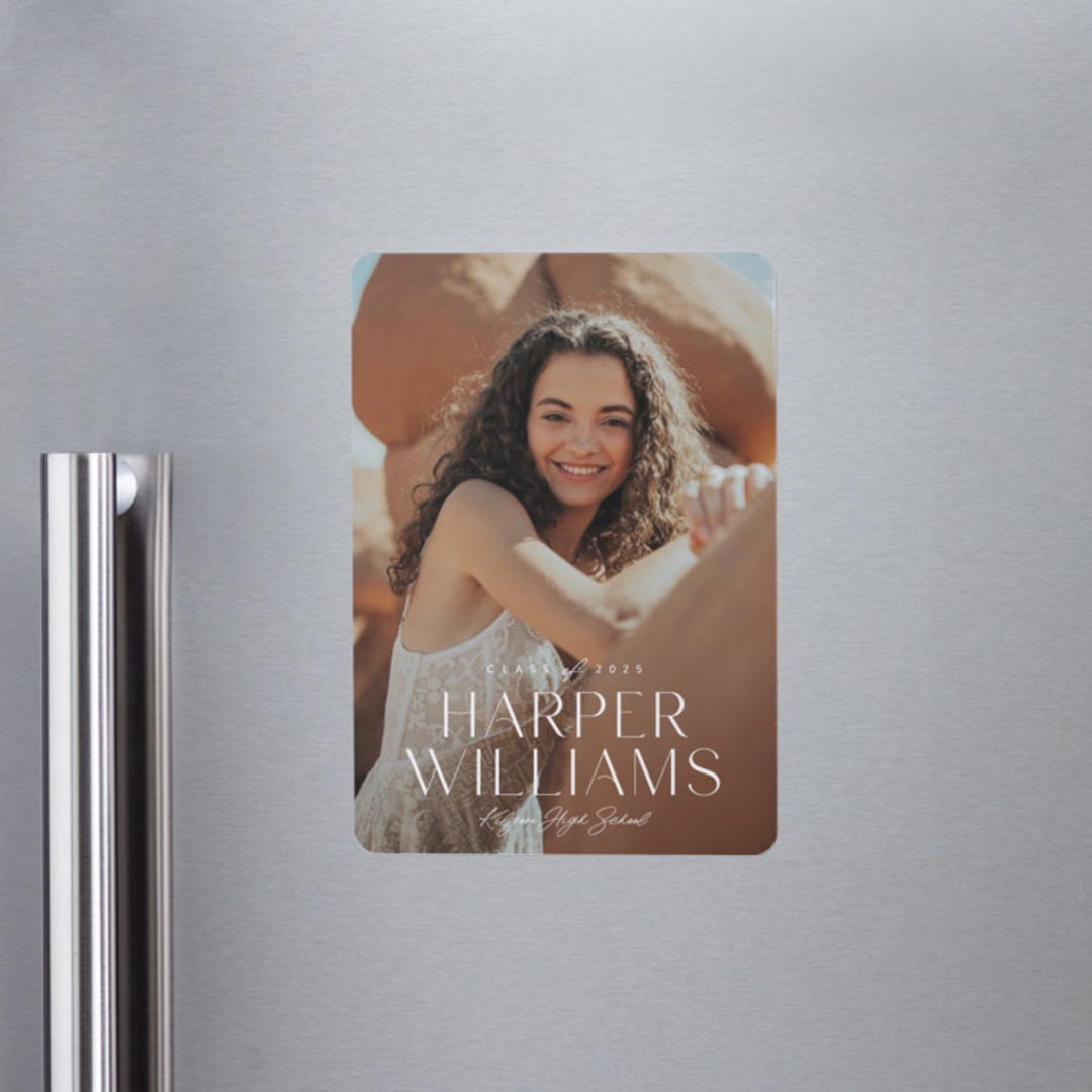 "Momentous" - Graduation Announcements in Salt by Jessica Williams - Magnet Front