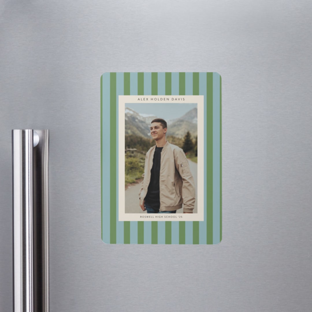 "Preppy Stripes" - Graduation Announcements in Seaside by Morgan Kendall - Magnet Front