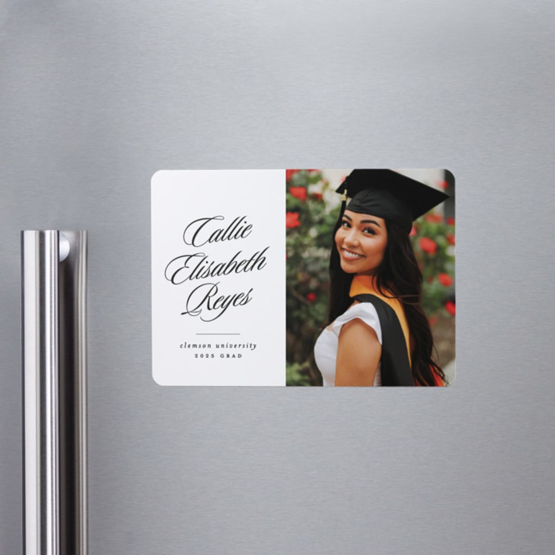"Most Classic" - Graduation Announcements in Newspaper by Lea Delaveris - Magnet Front