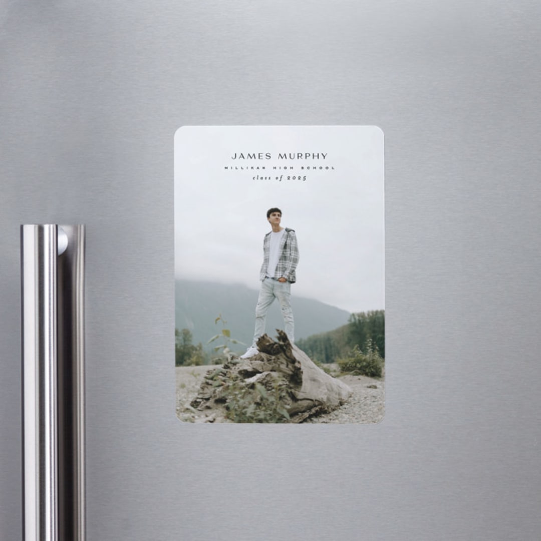 "Understated" - Graduation Announcements in Mortarboard by Owl and Toad - Magnet Front