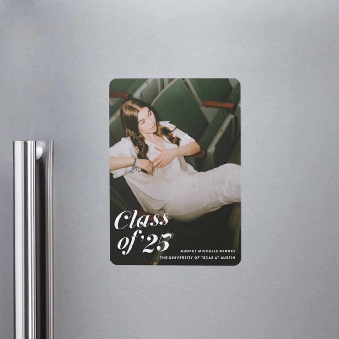 "Class Dismissed" - Graduation Announcements in Ink by Megan Davis - Magnet Front
