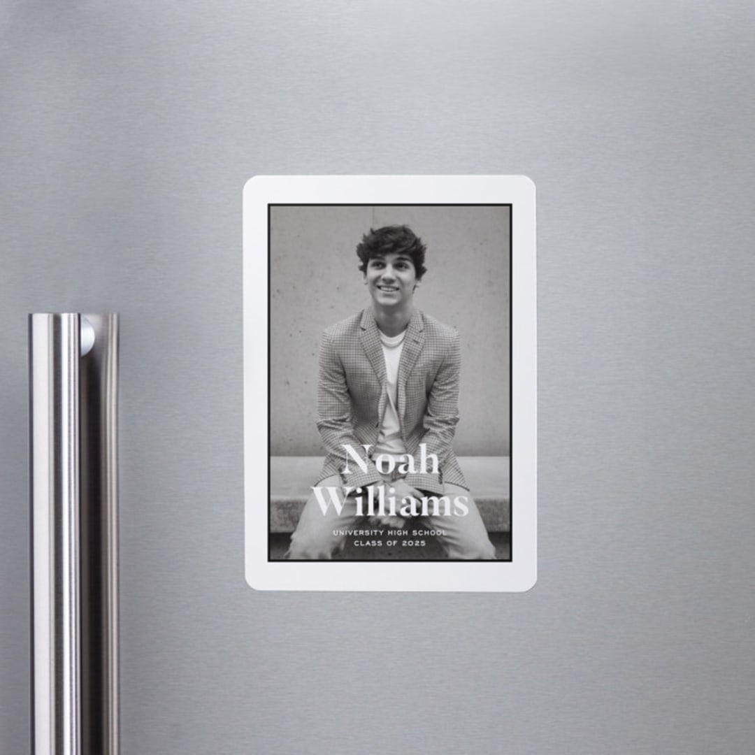 "Maple" - Graduation Announcements in Tuxedo by Annie Shapiro - Magnet Front