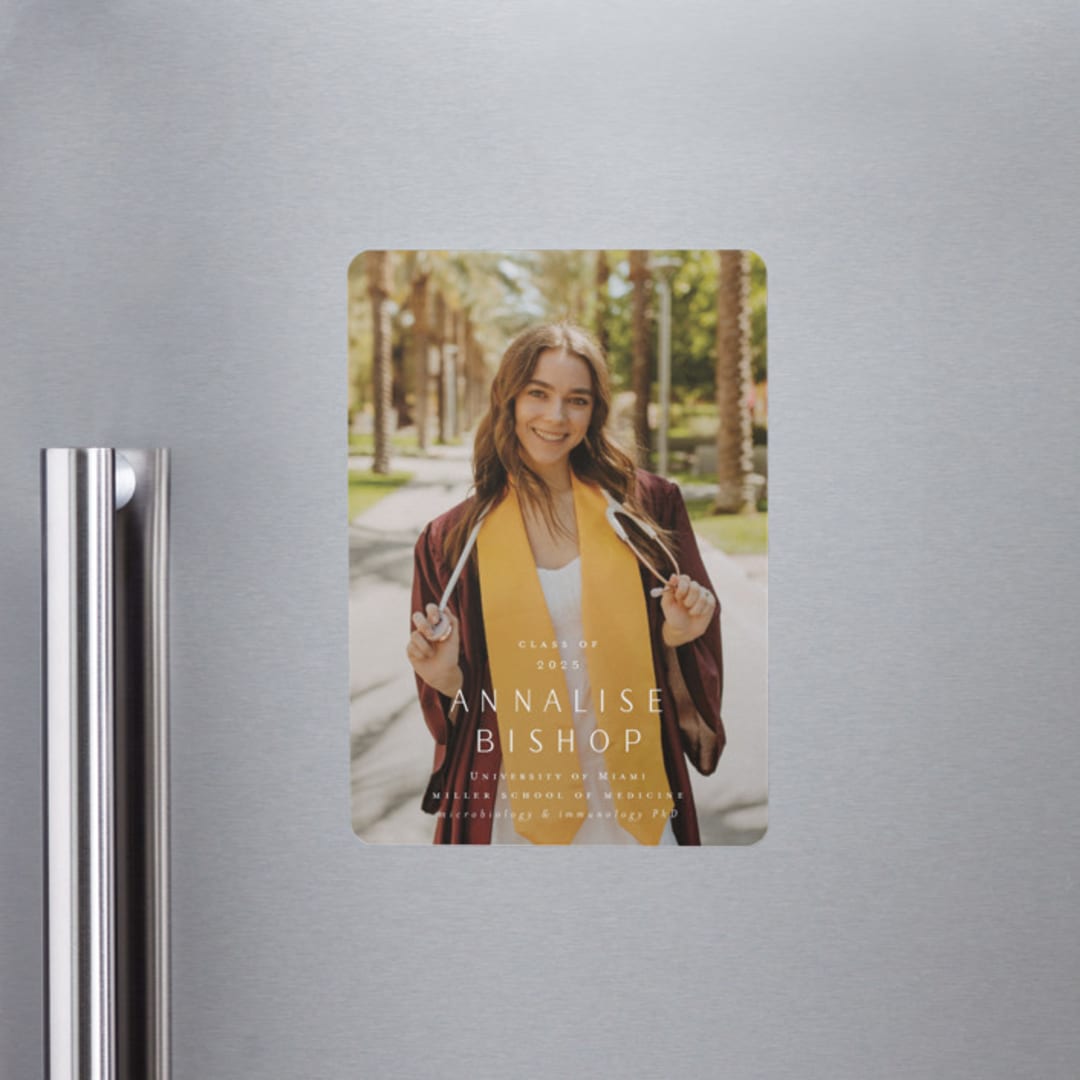 "straight up" - Graduation Announcements in Vanilla by Ani Somi - Magnet Front