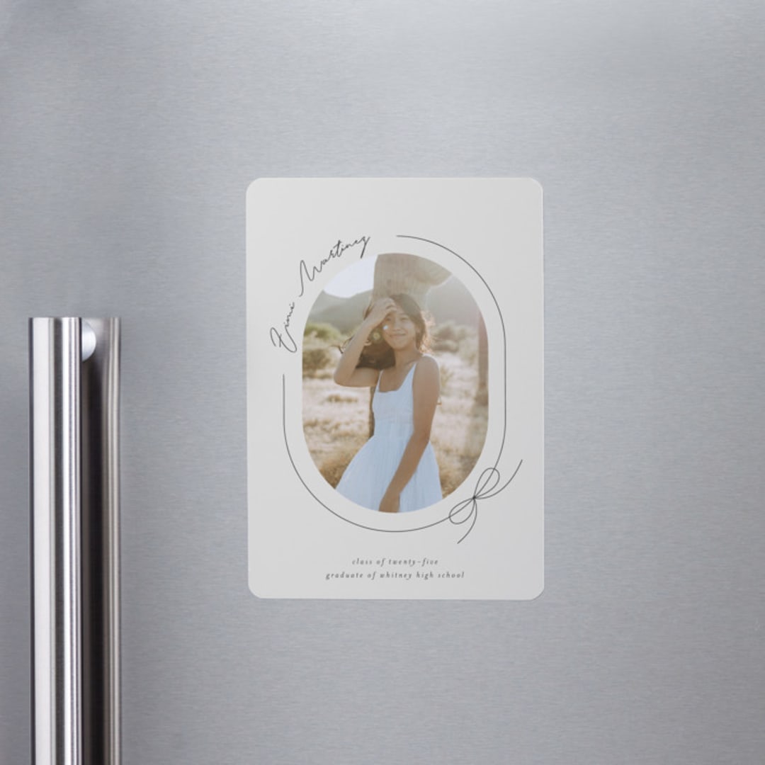 "Etna" - Graduation Announcements in Latte by Blustery August - Magnet Front