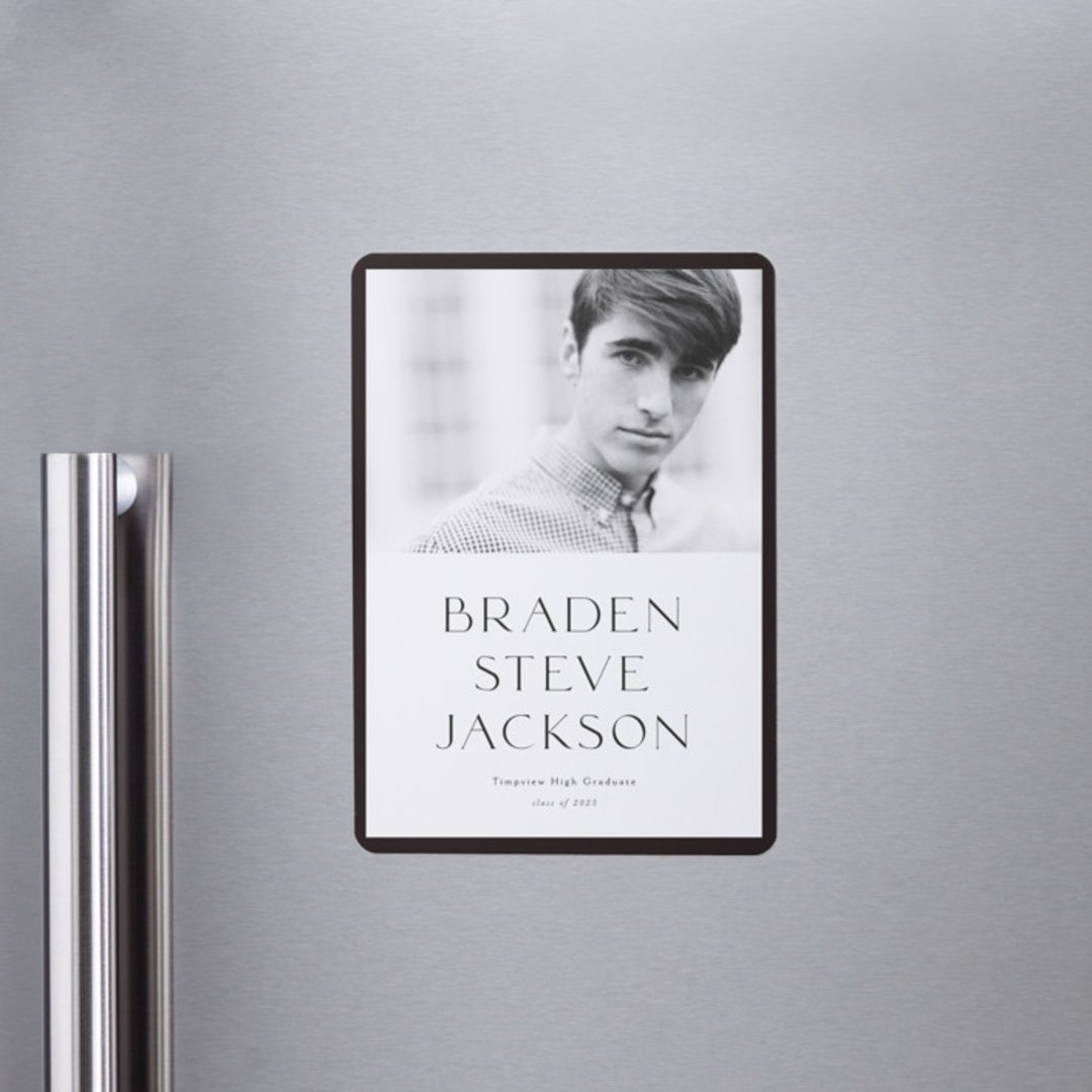 "Classy Graduate" - Graduation Announcements in Salt by Stephanie Hawkes - Magnet Front