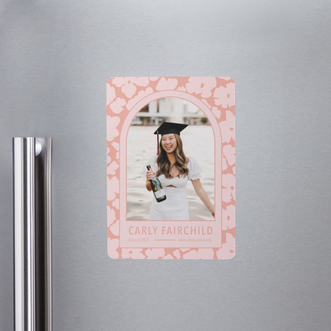 "Pink Graduation Announcement" - Graduation Announcements in Petal by Aubrey Fairchild - Magnet Front